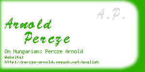 arnold percze business card
